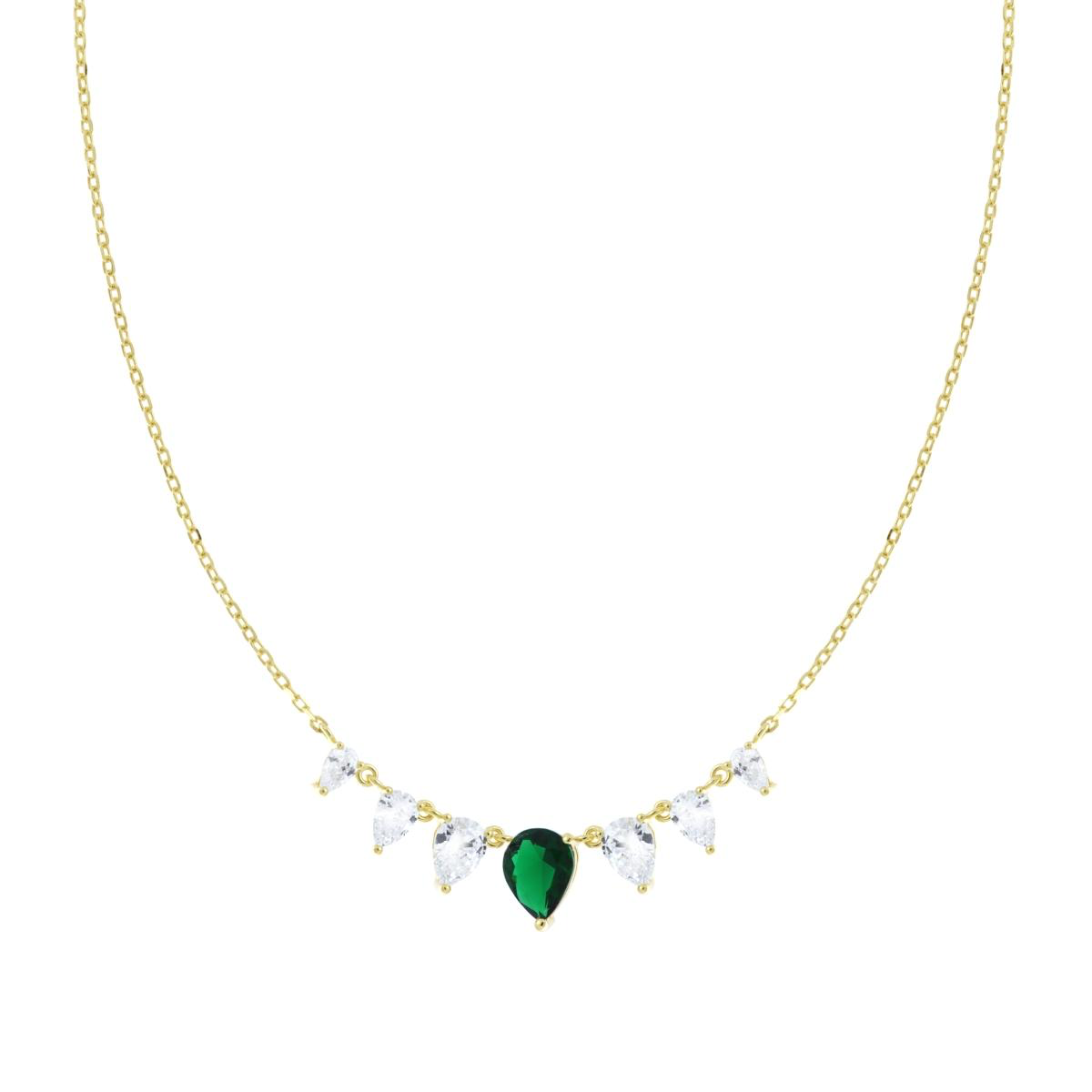 Stříbrný náhrdelník Diamantina Verde