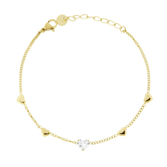 Elegantní náramek cuore dorato (steel)