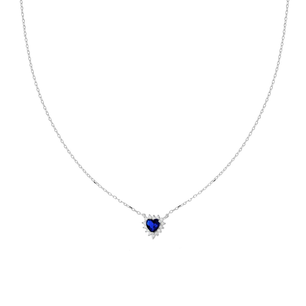 Stříbrný náhrdelník Cuore Blu