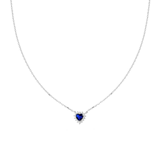 Stříbrný náhrdelník Cuore Blu